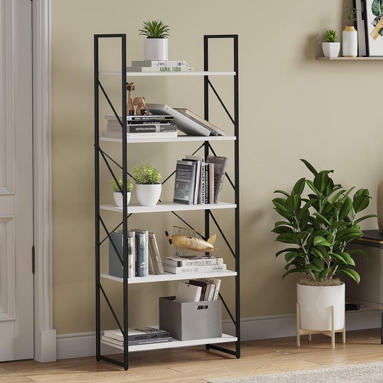 YITAHOME Boekenkast 5 niveaus, industriële boekenplank