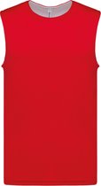 SportSportshirt Unisex 4XL Proact Mouwloos Sporty Red / White 100% Polyester