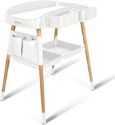 BabyGO - Change Me - Verschoningstafel - Verzorgingstafel met opstaande rand - Luiertafel - Wit