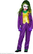 Widmann - Joker Kostuum - Plagerige Joker Joke - Meisje - Geel, Paars - Maat 116 - Halloween - Verkleedkleding