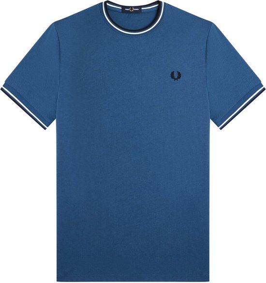 SINGLES DAY! Fred Perry - T-shirt Blauw 963 - Heren - Maat L - Modern-fit