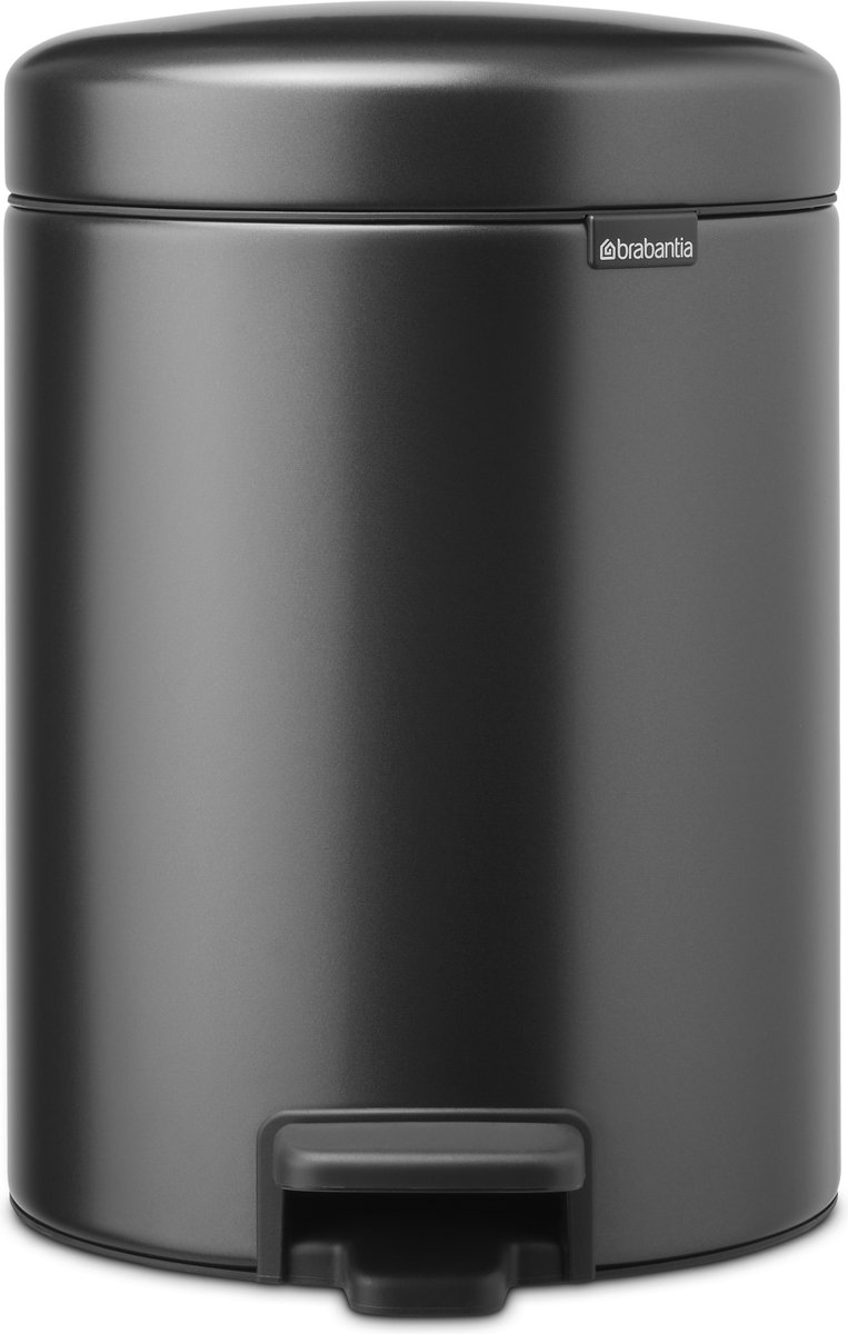 Goedkoopste Brabantia NewIcon Prullenbak - 5 liter - Confident Grey