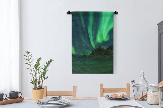 Tapisserie - Aurores boréales - Ciel étoilé - Norvège - 60x90 cm - Tapisserie