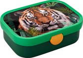 Lunch box Mepal Campus – Boîte à pain avec compartiments pour enfants – Convient pour 4 sandwichs – Tiger Sauvage