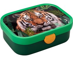 foto van Mepal lunchbox Campus – Broodtrommel met vakjes voor kinderen – Geschikt voor 4 boterhammen – Wild Tiger