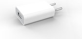 Oplader - USB Adapter - Universele Geschikt voor: iPhone Lader - USB stekker - USB lader - Blokje - Universeel - Wit