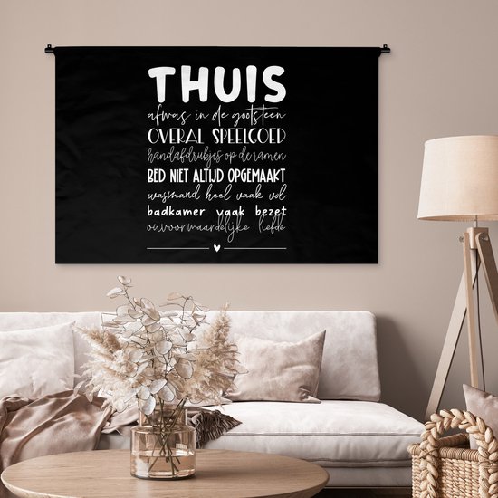 Tapisserie murale - Maison - Proverbes - Cœur - 150x100 cm - Tapisserie murale