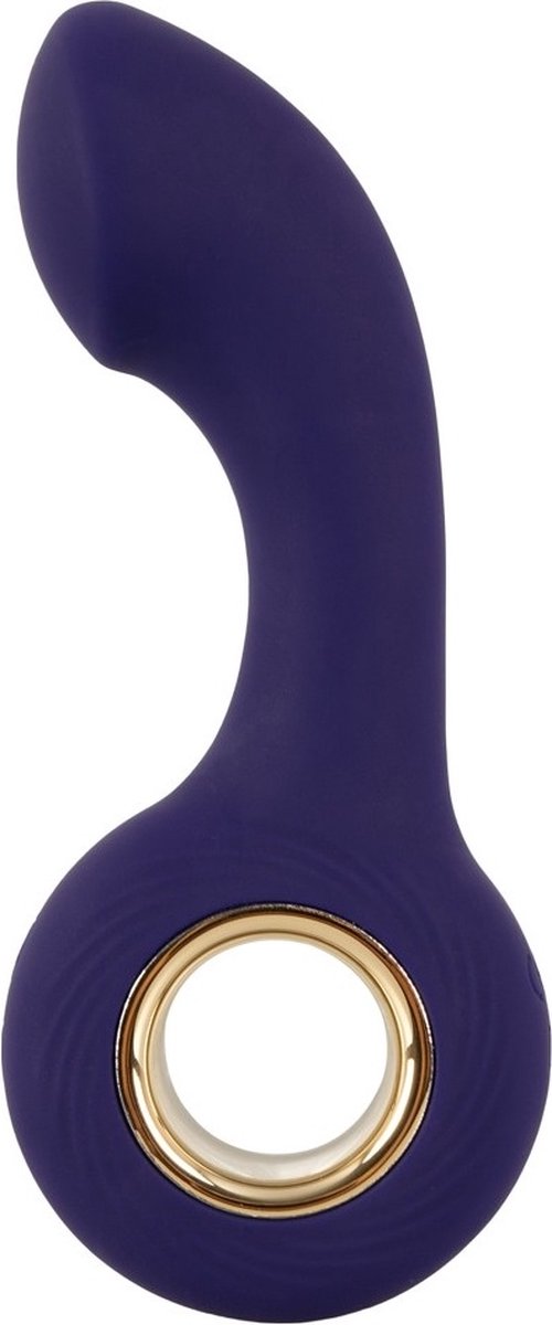 Goedkoopste Sweet Smile Vibrerende G-spot en Prostaat Vibrator - Perfect Gebogen en Licht Flexibel - Solide Ring Handvat met 12 Vibratiestanden en USB Oplaadbaar 14 cm