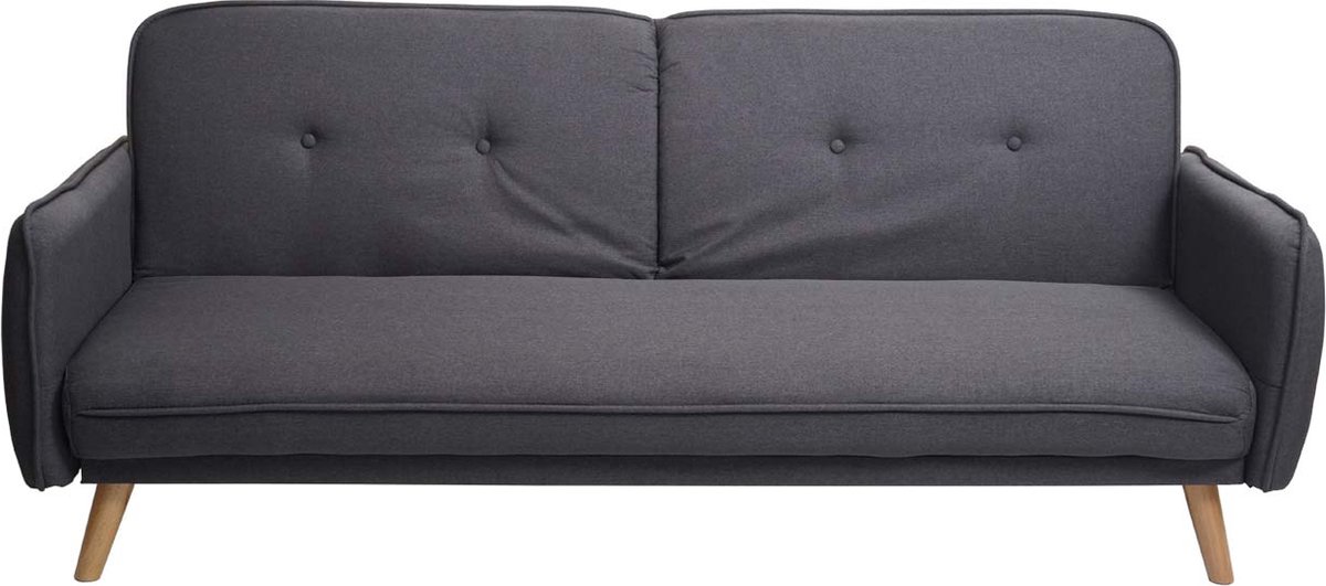 Cosmo Casa Slaapbank - Bank - Vouwbank - Logeerbed - Slaapbank - Slaapfunctie - Stof/Textiel - 185cm - Antraciet-Grijs