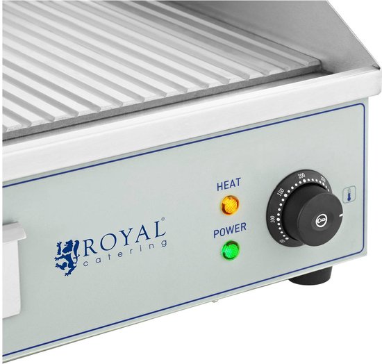 Royal Catering Dubbel - Elektrische grill - 400 x 730 mm - Royal Catering - 2 x 2.200 W - Royal Catering