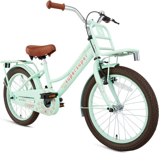 Supersuper Cooper Bamboo - Kinderfiets - Meisjesfiets - 18 inch - Pistache Groen van Supersuper — afbeelding 2