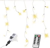Rideau lumineux - Glaçons - Rideau Éclairage de Noël - Rideau LED - Éclairage de Noël de Décorations de Noël - Guirlandes lumineuses - Guirlande lumineuse pluie - Pour l'intérieur et l'extérieur - Avec télécommande - 40 m - Blanc chaud