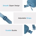 Heuptas voor dames en heren, crossbody-heuptas, blauwe