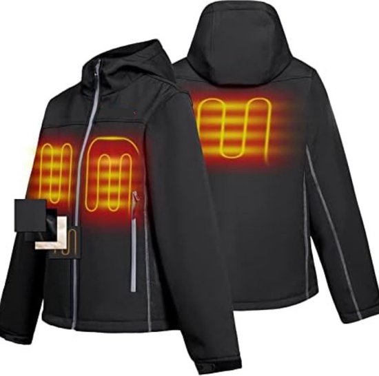 Veste Chauffante Unisexe - Chauffage 8 Zones, 3 Températures, Batterie Externe USB (non Incluse)