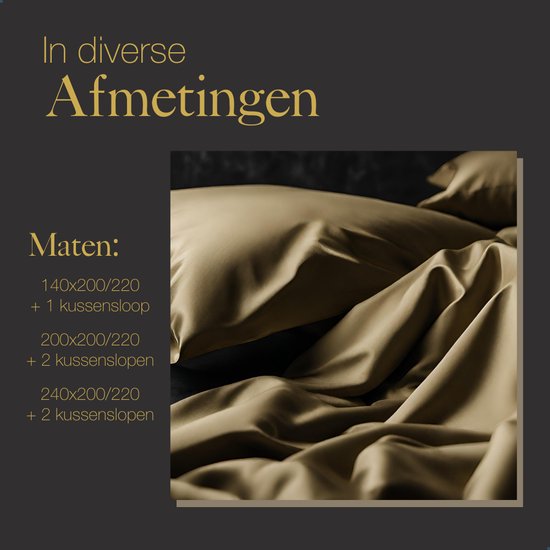 Ensemble de housse de couette en satin 100 % Katoen Ten Cate Premium - 200x200/220 - Summer Glow