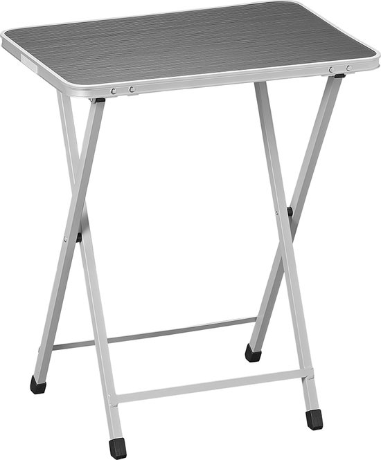 Foto: Campout tafel ellie inklapbare tafel 53 x 38 x 64 cm opvouwbare tafel campingtafel vouwtafel tuintafel bijzettafel waterdicht en hittebestendig lichtgewicht multifunctioneel hpl en staal draagvermogen max 30 kg grijs