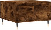 vidaXL - Salontafel - 55x55x36,5 - cm - bewerkt - hout - gerookt - eikenkleurig