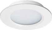 Ledisons Modena - Set de 5 spots encastrables LED blancs et télécommande - dimmable - Garantie 3 ans - 2700K (blanc très chaud) - 200 Lumen 3W - IP44