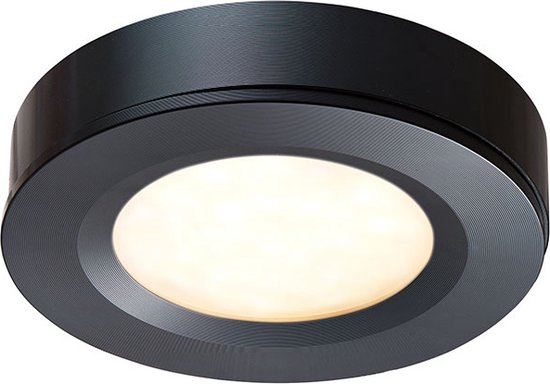 Ledisons Adria - 11 zwarte LED-opbouwspots met afstandsbediening - dimbaar - 3 jaar garantie - 2700K (extra warm-wit) - 200 Lumen 3W - IP53