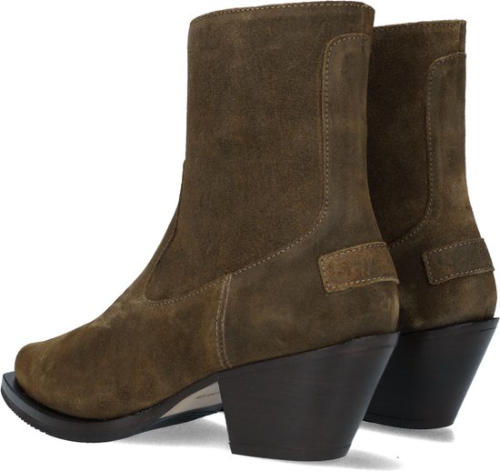 Shabbies 182020399 Enkellaarsjes - Enkelboots met rits - Dames - Bruin - Maat 38