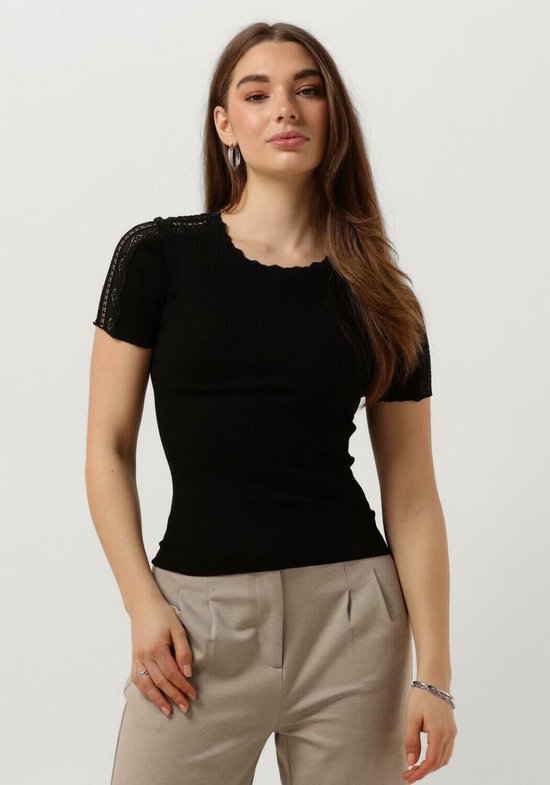 Rosemunde Benita Silk T-shirt W/ Lace Tops & T-shirts Dames - Shirt