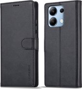 LC.IMEEKE Luxe Book Case - Geschikt voor Xiaomi Redmi Note 13 Pro 4G / Poco M6 Pro 4G Hoesje - Zwart
