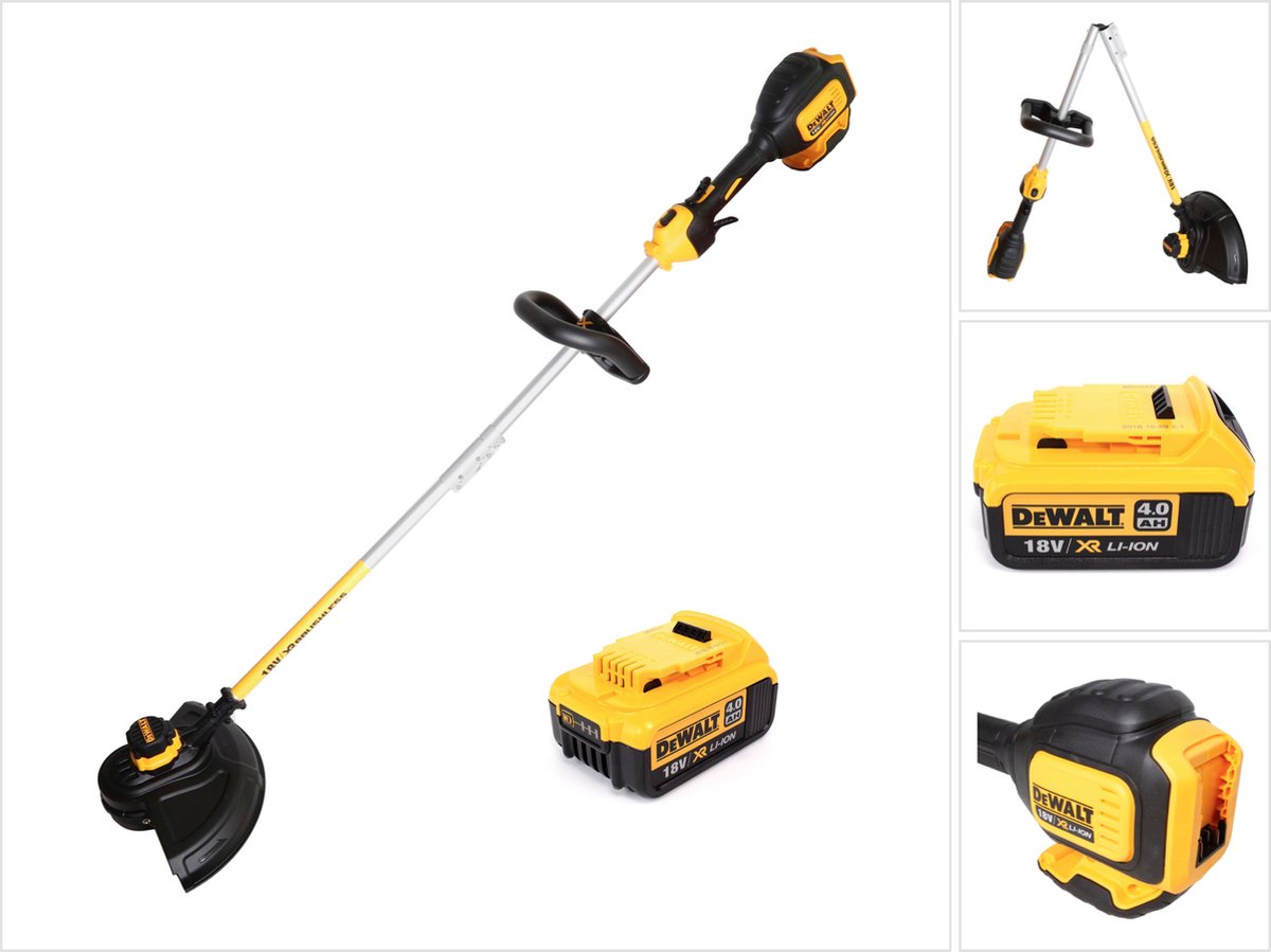 Dewalt DCM 561 PBS 18 V Brushless Li-Ion accu grastrimmer met gedeelde schacht + 1x DCB 182 18V - 4 Ah Li-Ion accu - zonder oplader