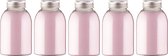Scrubzout Rozen - 300 gram - fles met aluminium dop - Hydraterende Lichaamsscrub - set van 5 stuks