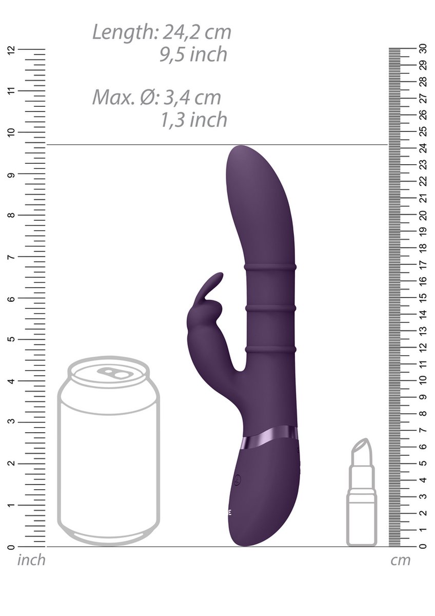 Goedkoopste VIVE by Shots - Sora - Up Down Stimulating Rings, Vibrating G-Spot Rabbit - Purple