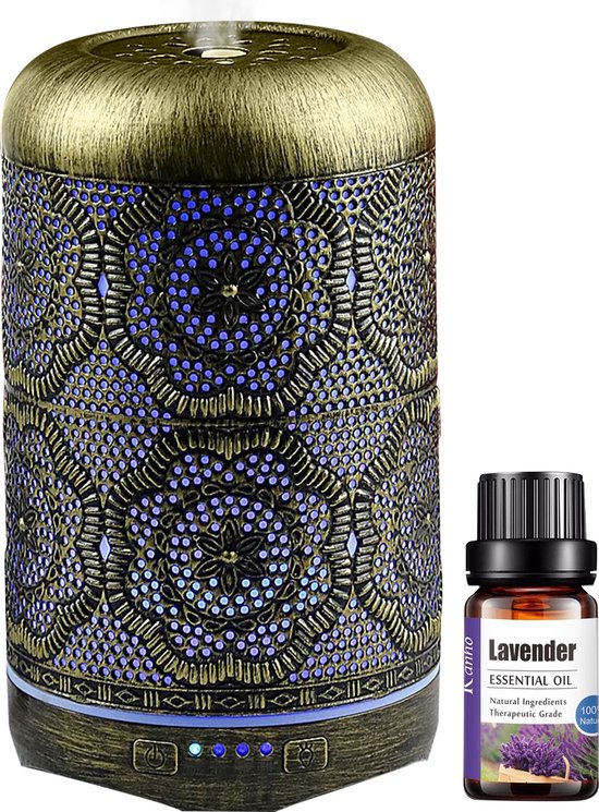 Aroma Diffuser - Luchtbevochtiger - Aromatherapie - Verstuiver etherische olie - Luchtbevochtiger - Geurverspreider – Aromadiffusers - Vernevelaar - 260ML - inclusief geurolie - Mobstore