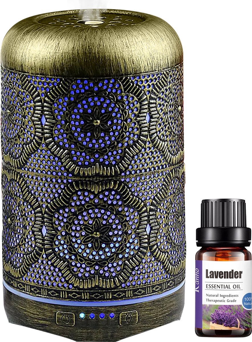 Goedkoopste Aroma Diffuser - Luchtbevochtiger - Aromatherapie - Verstuiver etherische olie - Luchtbevochtiger - Geurverspreider – Aromadiffusers - Vernevelaar - 260ML - inclusief geurolie - Mobstore