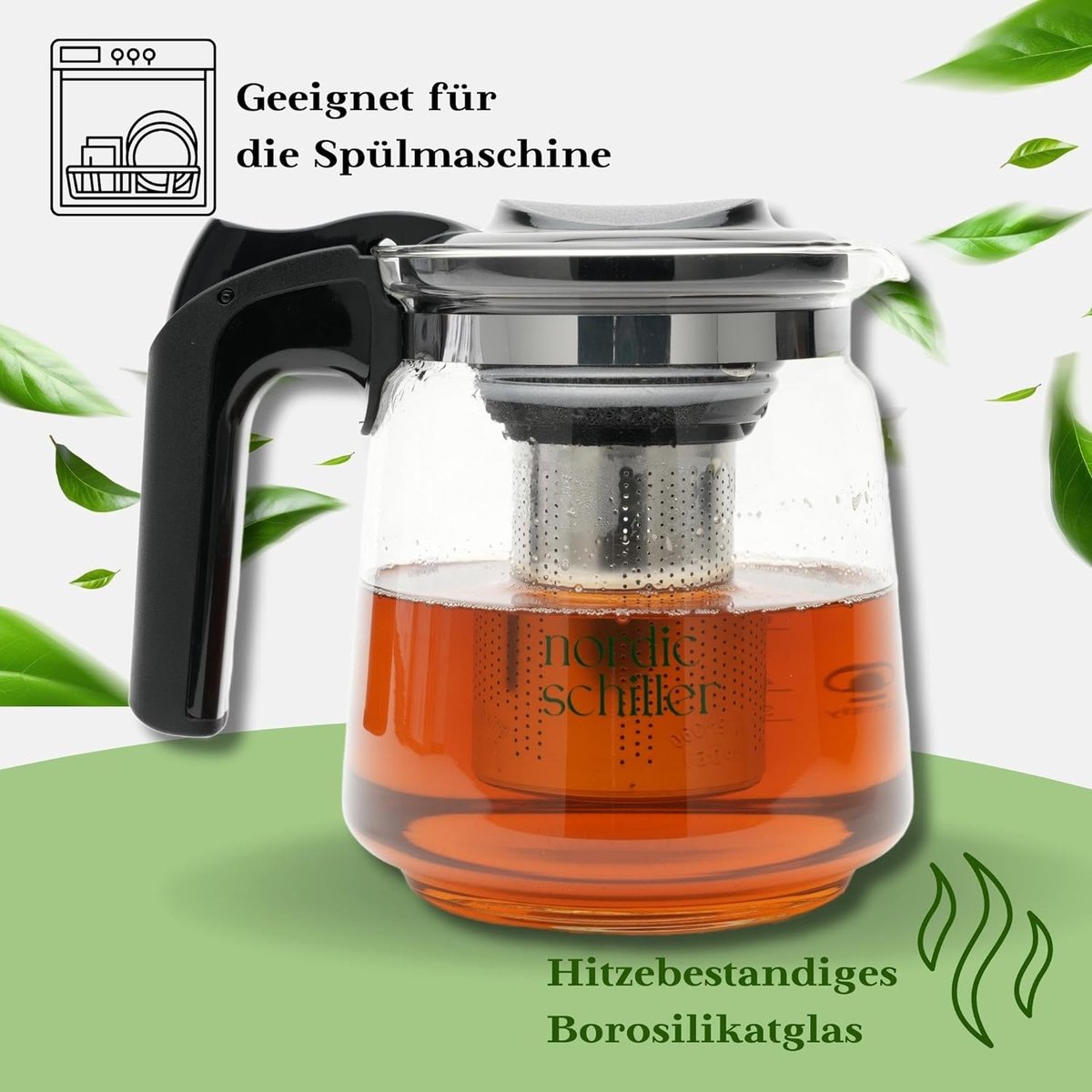 Premium theepot glas hittebestendige glazen kan met deksel 1 5 liter theepot met zeef thermo met roestvrijstalen filterzeef theemaker theepot met zeef theepot met zeef theepot