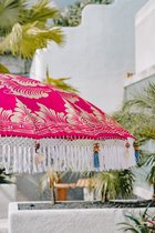Bali parasol - fuchsia goud - 250cm