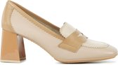 Hispanitas Pumps / Stiletto Dames / Damesschoenen - Leer - hoogte 7 cm - CHV243453 - Beige combi - Maat 39