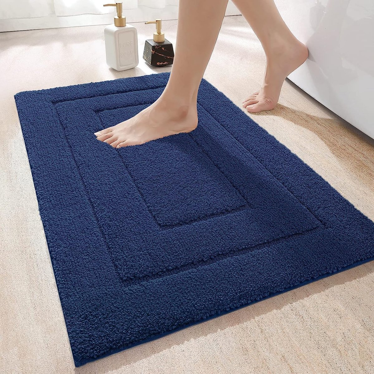 Badmat, antislip, zacht badkamertapijt, waterabsorberend, machinewasbaar voor douche, bad en toilet