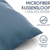 Kussensloop 50x80 Blauw Microvezel OEKO TEX door - 100% Polyester - Kussenslopen Comfortabele Hypoallergene