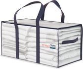 Set van 4 grote opbergzakken van transparant plastic - XXL-tas voor verhuizen/reizen - Stabiel, dik en waterdicht met versterkte handgrepen - voor kleding en beddengoed - 75x36x38cm