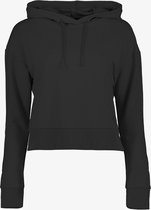 Osaga cropped dames hoodie zwart - Maat XXL
