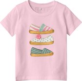 Name it t-shirt meisjes - roze - NMFfang - maat 104
