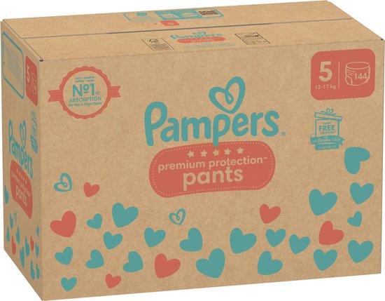 Pampers Premium Protection Pants - Maat 5 (12kg-17kg) - 144 Luiers - Maandbox - Pampers