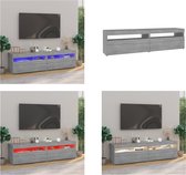 vidaXL Tv-meubelen met LED-verlichting 2 st 75x35x40 cm grijs sonoma - Tv-kast - Tv-kasten - Tv-meubel - Tv-meubel Met LED-verlichting