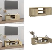 vidaXL Tv-meubel met deur 102x30x36 cm sonoma eikenkleurig - Tv-kast - Tv-kasten - Tv-meubel - Hifi-meubel