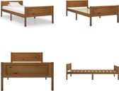 vidaXL Bedframe massief grenenhout honingbruin 100x200 cm - Bedframe - Bedframe - Bed Frame - Bed Frames