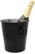 Leopold Vienna - Seau à champagne en acier inoxydable noir