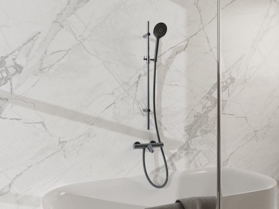 Losse Handdouche Sapho 1-stand Regen Gebogen 24.5 cm Chroom