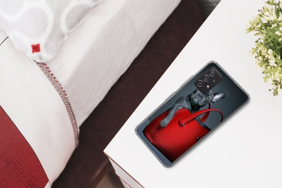 Coque Samsung Galaxy A53 5G - Chien - Drôle - Sac - Enfants - Garçons - Filles - Kids - Coque de téléphone en Siliconen