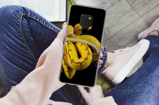 Coque Huawei P40 Lite - Serpent - Branche - Jaune - Coque de téléphone en Siliconen