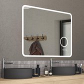 SENSEA - Miroir salle de bain LED avec éclairage 52W LOOKA lampe miroir L.90 x H.70 cm - 3000k - 4000k - 5000k- avec interrupteur tactile et anti-buée - IP44