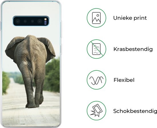 Coque Samsung Galaxy S10 Plus - Dos d'éléphant - Coque de téléphone en Siliconen