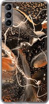 Geschikt voor Samsung Galaxy S21 Plus hoesje - Verf - Design - Abstract - Siliconen Telefoonhoesje